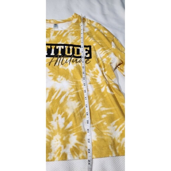 Hibryd Apparel LongSleeve Blouse Size Large Logo "Gratitude Less Altitude" B10 - Picture 5 of 8